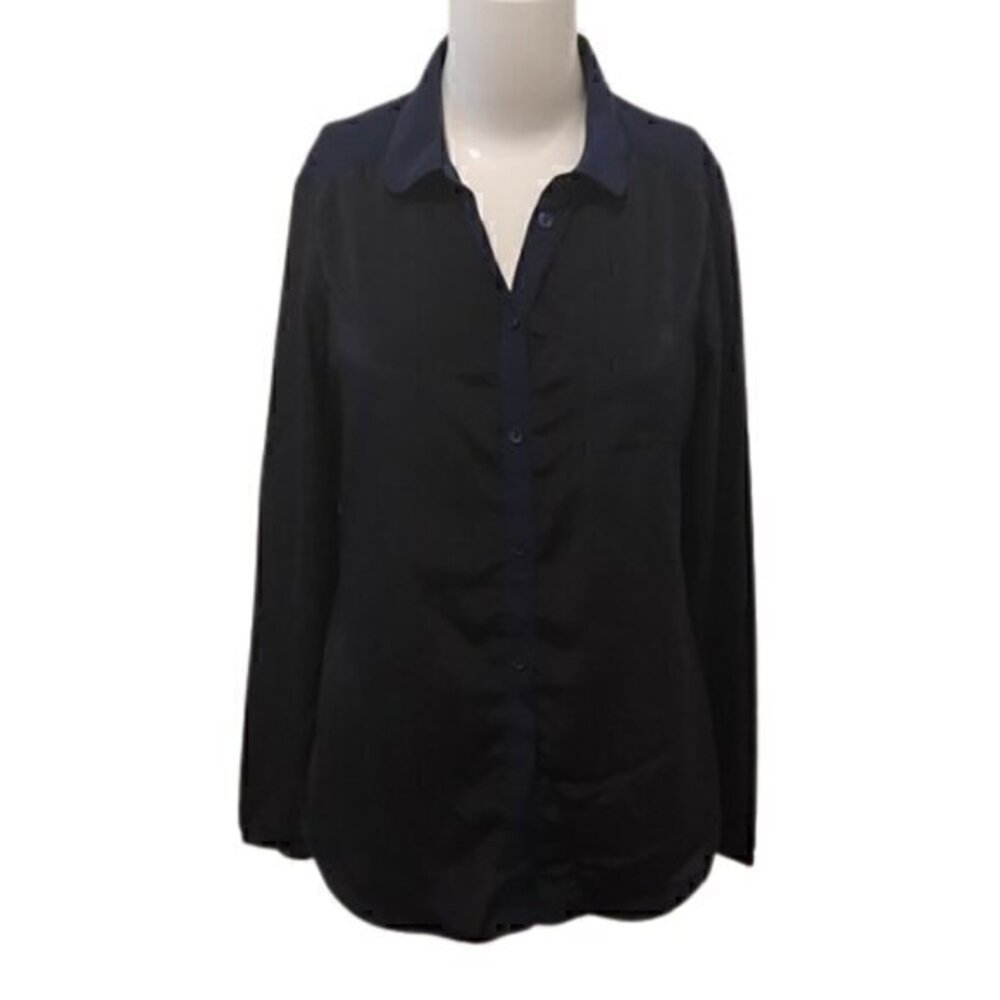 [American Eagle] Black & Blue Button Down Long Sleeve - Size S